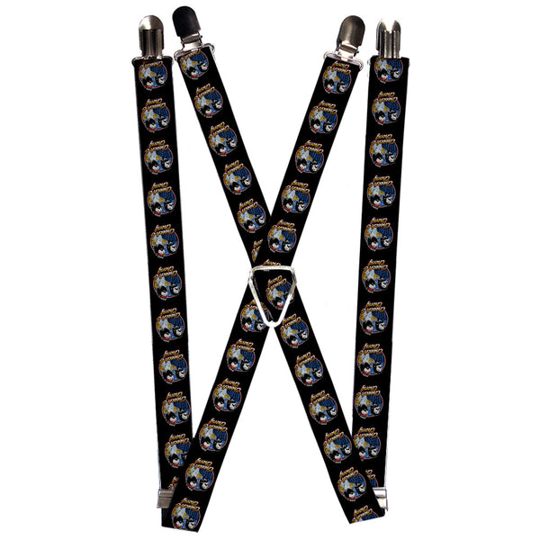 Buckle-Down Suspenders - 1.0" - CHEECH & CHONG Next Movie Pose Black Red Blues Golds