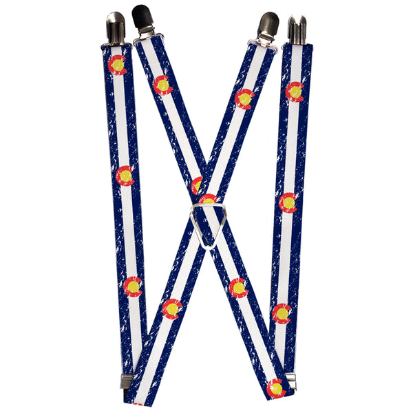 Buckle-Down Suspenders - 1.0" - Colorado Flags4 Weathered