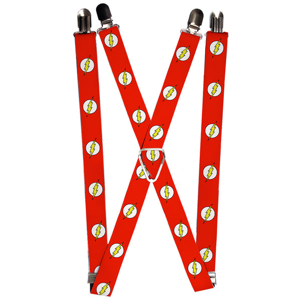 Buckle-Down Suspenders - 1.0" - Flash Logo Red White Yellow Buckle-Down Suspenders - 1.0" - Flash Logo Red White Yellow