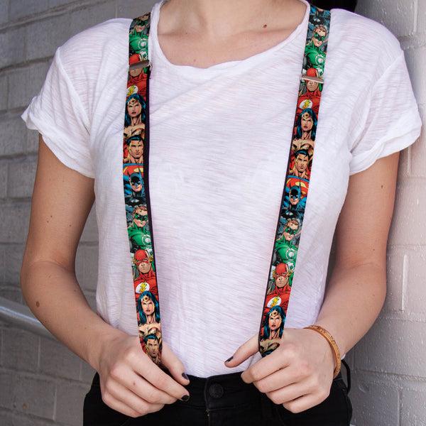 Buckle-Down Suspenders - 1.0" - Justice League Elite Forces Superheroes