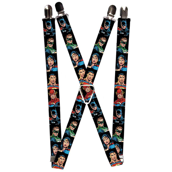 Buckle-Down Suspenders - 1.0" - Justice League Elite Forces Superheroes