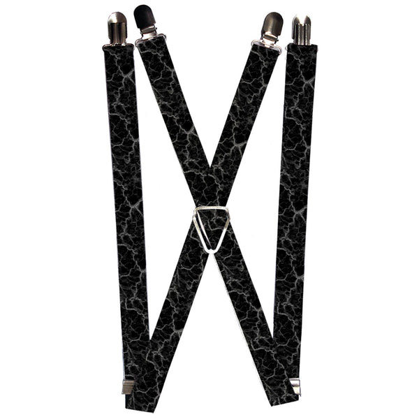 Buckle-Down Suspenders - 1.0" - Marble Black/Charcoal Gray