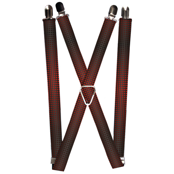 Buckle-Down Suspenders - 1.0" - Micro Polka Dots Transitions Black/Red