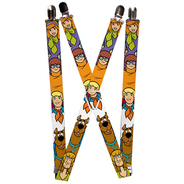 Buckle-Down Suspenders - 1.0" - Scooby Doo 5-Character Poses Stack