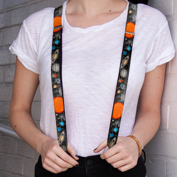 Buckle-Down Suspenders - 1.0" - Solar System Sun/Planets/Stars