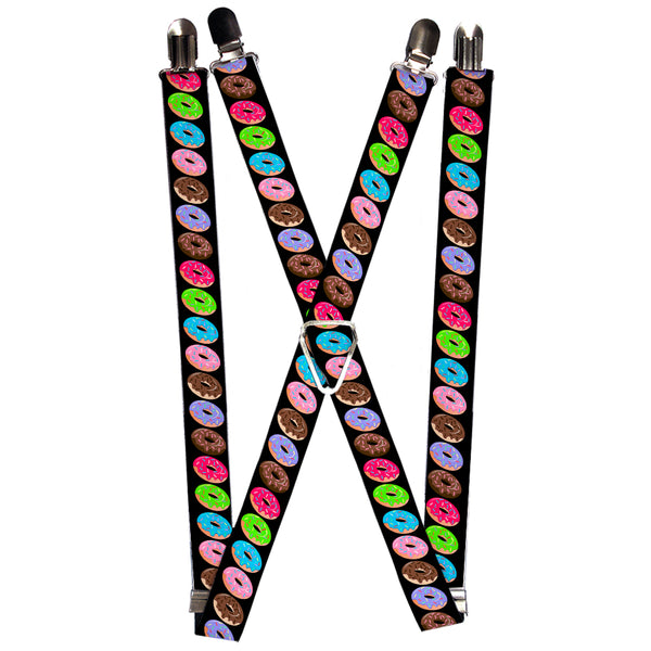 Buckle-Down Suspenders - 1.0" - Sprinkle Donuts Black/Multi Color