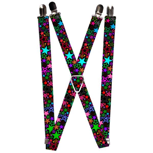 Buckle-Down Suspenders - 1.0" - Stargazer Black/Multi Color