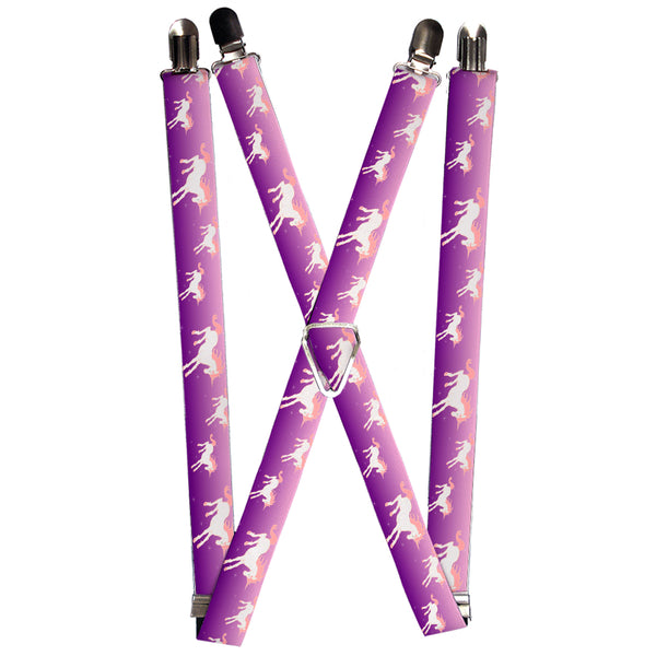 Buckle-Down Suspenders - 1.0" - Unicorn Sparkles Purple/Pink