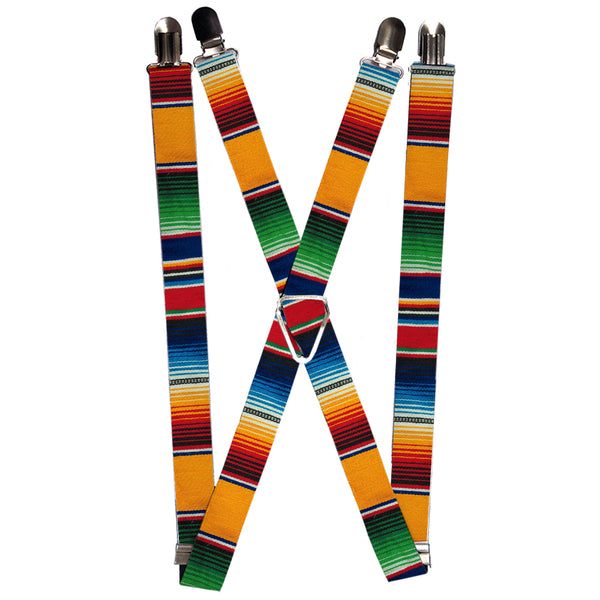 Buckle-Down Suspenders - 1.0" - Zarape2 Vertical Multi Color Stripe