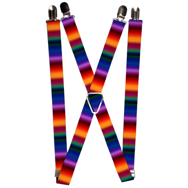 Buckle-Down Suspenders - 1.0" - Zarape3 Vertical Multi Color Fade