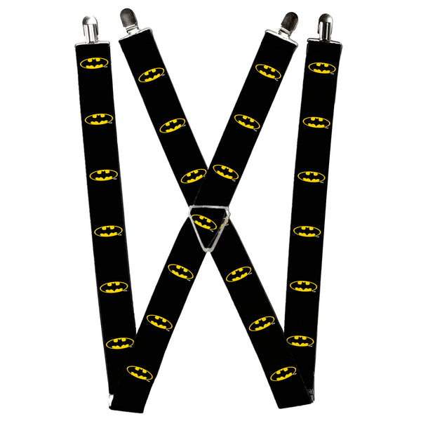 Buckle-Down Suspenders - 1.5" - Batman Shield Black/Yellow