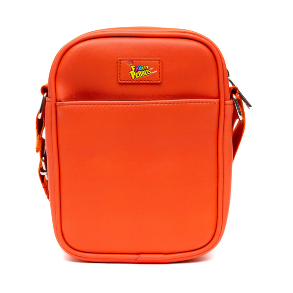 Buckle-Down The Flintstones Bag Cross Body Fruity Pebbles Fred And Barney Cereal Box Replica Bright Red Vegan Leather