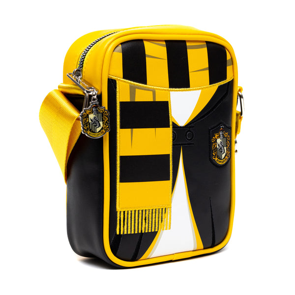 Buckle-Down The Wizarding World Of Harry Potter Bag Cross Body Harry Potter Hogwarts School Hufflepuff Uniform Embroidered Vegan Leather