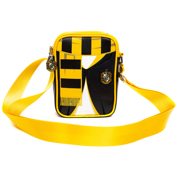 Buckle-Down The Wizarding World Of Harry Potter Bag Cross Body Harry Potter Hogwarts School Hufflepuff Uniform Embroidered Vegan Leather