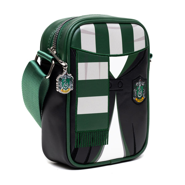 Buckle-Down The Wizarding World Of Harry Potter Bag Cross Body Harry Potter Hogwarts School Slytherin Uniform Embroidered Vegan Leather
