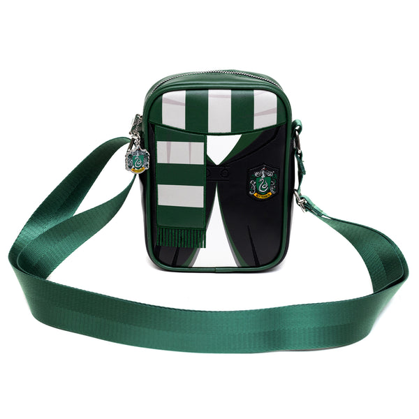 Buckle-Down The Wizarding World Of Harry Potter Bag Cross Body Harry Potter Hogwarts School Slytherin Uniform Embroidered Vegan Leather