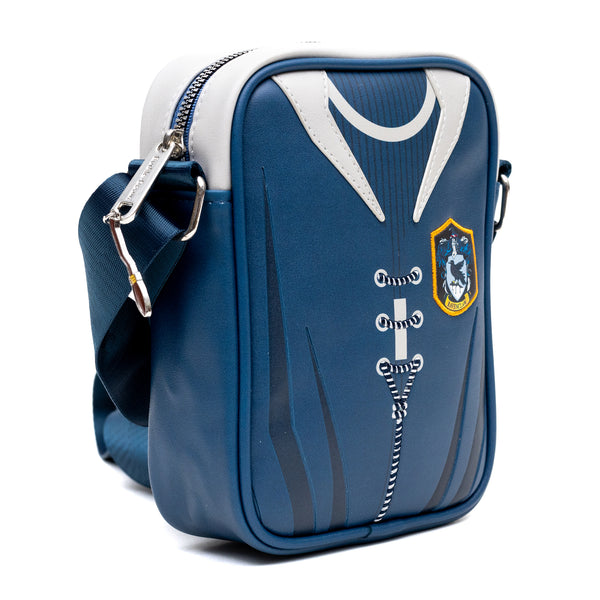 Buckle-Down The Wizarding World Of Harry Potter Vegan Leather Crossbody Bag With Adjustable Straps Hogwarts Ravenclaw Quidditch Uniform Blue