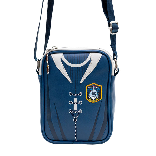 Buckle-Down The Wizarding World Of Harry Potter Vegan Leather Crossbody Bag With Adjustable Straps Hogwarts Ravenclaw Quidditch Uniform Blue