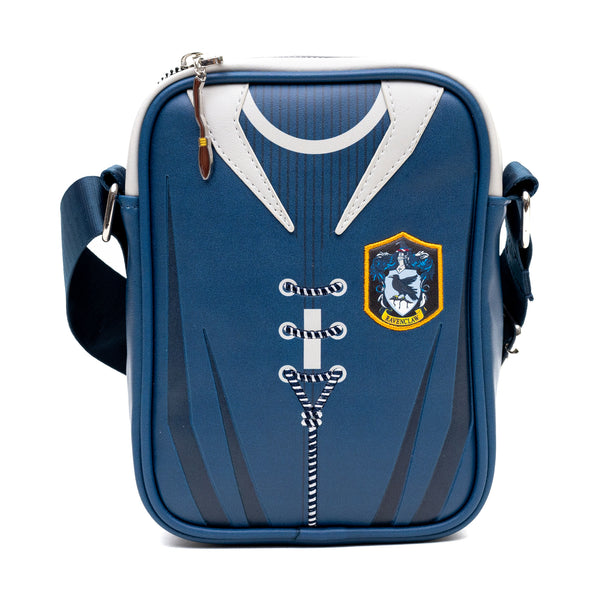 Buckle-Down The Wizarding World of Harry Potter Vegan Leather Crossbody Bag with Adjustable Straps Hogwarts Ravenclaw Quidditch Uniform Blue