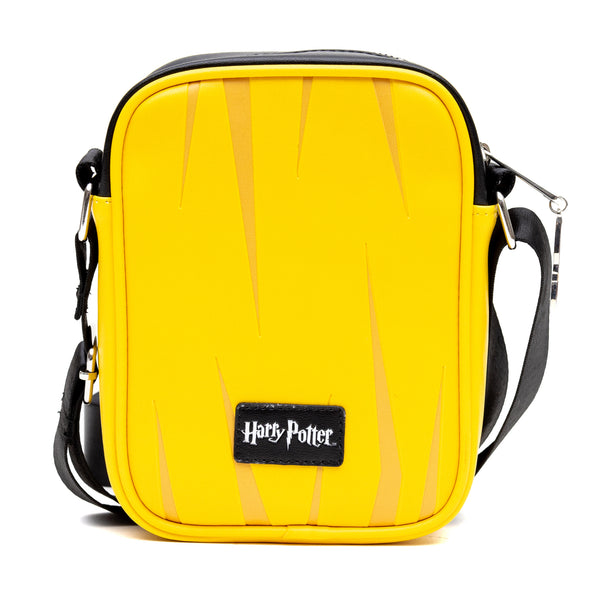 Buckle-Down The Wizarding World Of Harry Potter Vegan Leather Crossbody Bag With Adjustable Straps Hogwarts Hufflepuff Quidditch Uniform