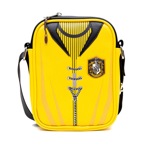 Buckle-Down The Wizarding World of Harry Potter Vegan Leather Crossbody Bag with Adjustable Straps Hogwarts Hufflepuff Quidditch Uniform Buckle-Down The Wizarding World of Harry Potter Vegan Leather Crossbody Bag with Adjustable Straps Hogwarts Hufflepuff Quidditch Uniform