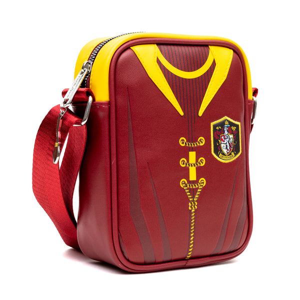 Buckle-Down The Wizarding World Of Harry Potter Vegan Leather Crossbody Bag With Adjustable Straps Hogwarts Gryffindor Quidditch Uniform