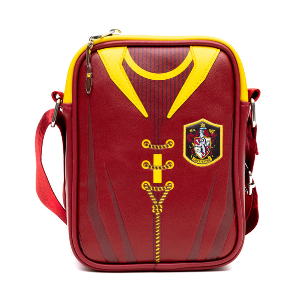 Buckle-Down The Wizarding World of Harry Potter Vegan Leather Crossbody Bag with Adjustable Straps Hogwarts Gryffindor Quidditch Uniform