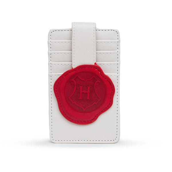 Buckle-Down The Wizarding World of Harry Potter Wallet Character Wallet ID Card Holder Harry Potter Hogwarts Seal Replica White Vegan Leather
