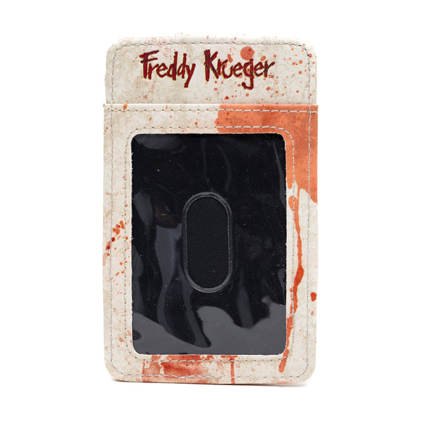 Buckle-Down Warner Bros. Horror Movie Wallet Character Wallet ID Card Holder A Nightmare On Elm St Springwoods Ice Cream Parlour Tans Red 3.0" X 5.0"