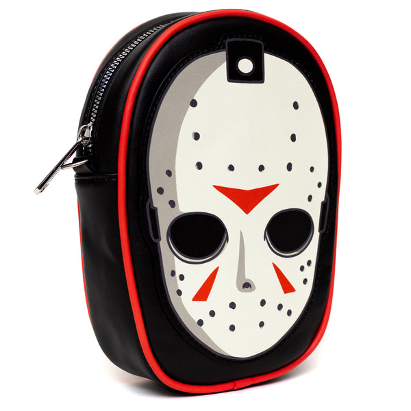 Buckle-Down Warner Bros. Horror Movies Bag Cross Body Friday The 13th Jason Hockey Mask Applique Vegan Leather