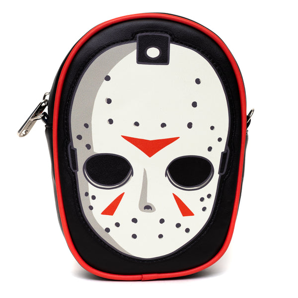 Buckle-Down Warner Bros. Horror Movies Bag Cross Body Friday The 13th Jason Hockey Mask Applique Vegan Leather