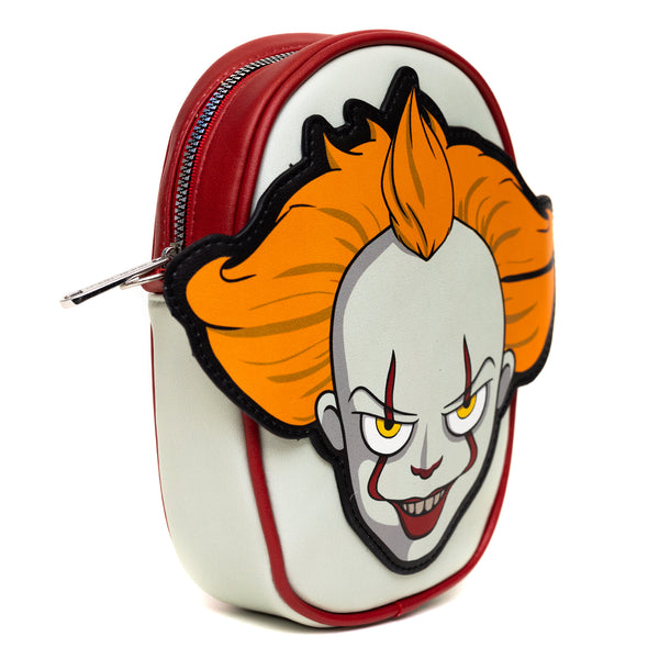 Buckle-Down Warner Bros. Horror Movies Bag Cross Body It Pennywise Smiling Face Applique Vegan Leather