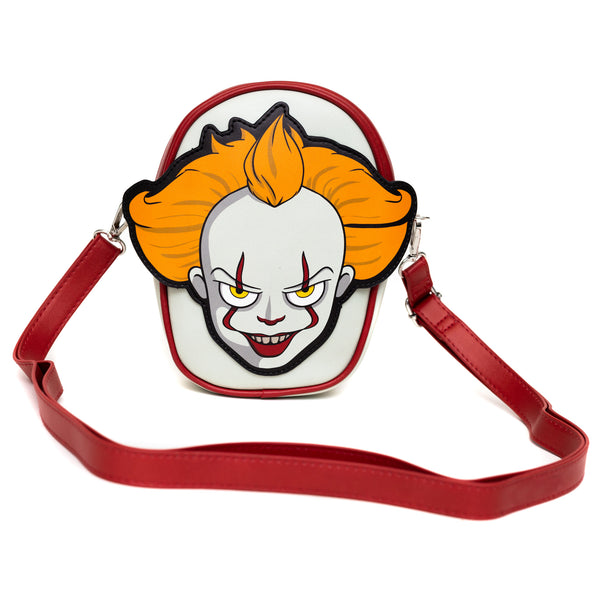 Buckle-Down Warner Bros. Horror Movies Bag Cross Body It Pennywise Smiling Face Applique Vegan Leather