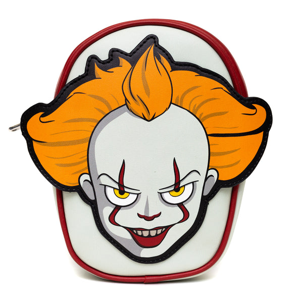 Buckle-Down Warner Bros. Horror Movies Bag Cross Body It Pennywise Smiling Face Applique Vegan Leather