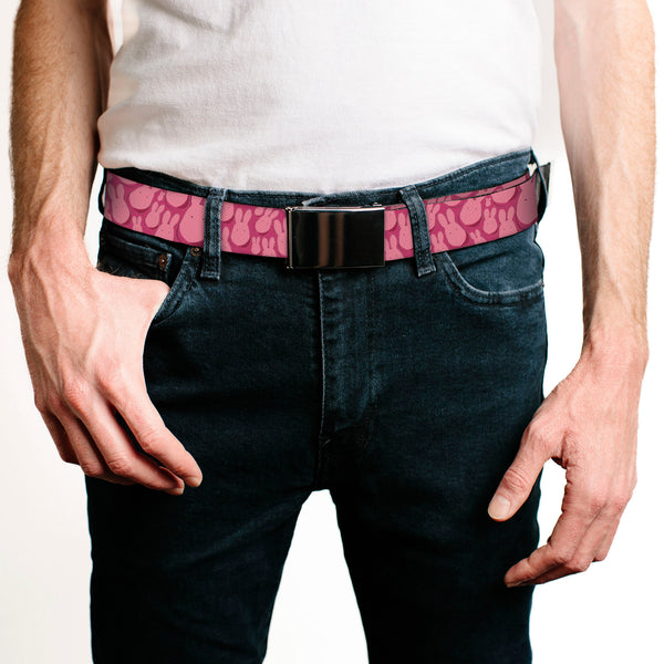 Buckle-Down Web Belt Blank Black Buckle - After-School Hanako-Kun Mokke Scattered Pink Webbing