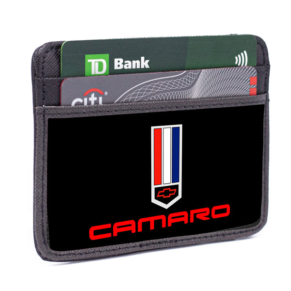 Buckle-Down Weekend Wallet - Camaro Badge With Text Black Red White Blue