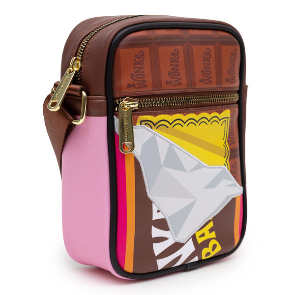 Buckle-Down Willy Wonka Bag Cross Body Willy Wonka Unwrapped Wonka Bar With Golden Ticket Vegan Leather