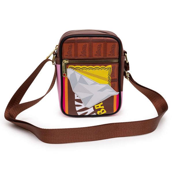 Buckle-Down Willy Wonka Bag Cross Body Willy Wonka Unwrapped Wonka Bar With Golden Ticket Vegan Leather