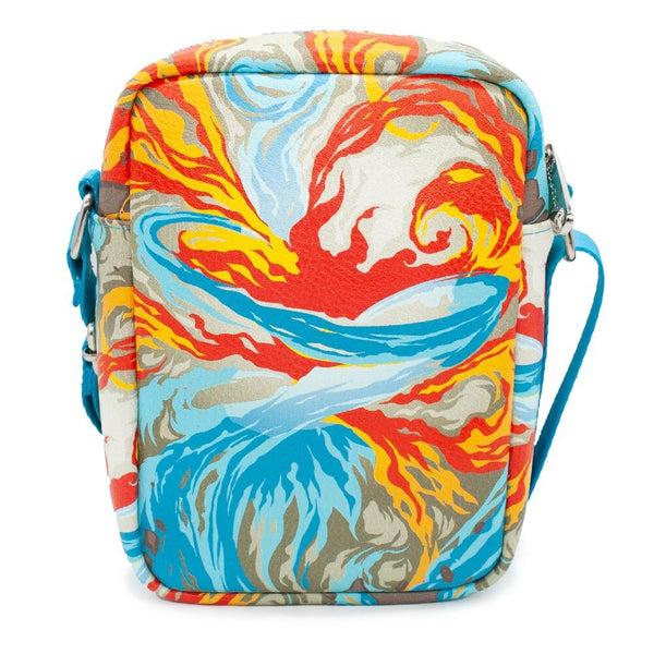 Buckle-Down Women's Crossbody Wallet - Avatar The Last Airbender Aang Meditating Pose Swirl Multi Color