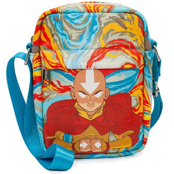 Buckle-Down Women's Crossbody Wallet - Avatar the Last Airbender Aang Meditating Pose Swirl Multi Color