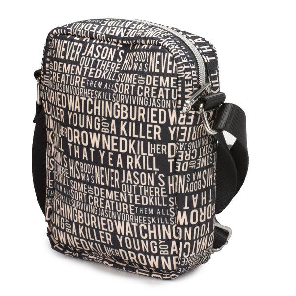 Buckle-Down Women's Crossbody Wallet - Friday The 13th Jason Mask With Quotes Collage