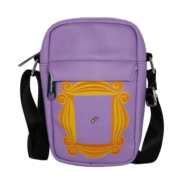 Buckle-Down Women's Crossbody Wallet - Friends Monica's Peephole Frame Lavender Yellows