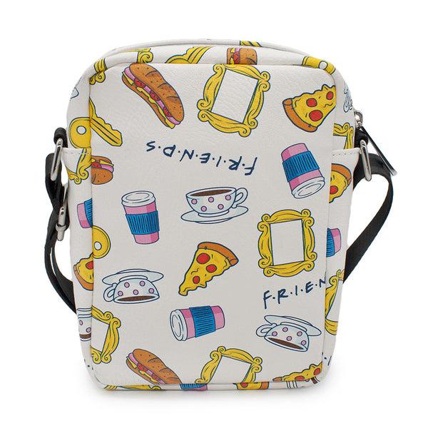 Buckle-Down Women's Crossbody Wallet - Friends Television Show Icons Collage White Multi Color