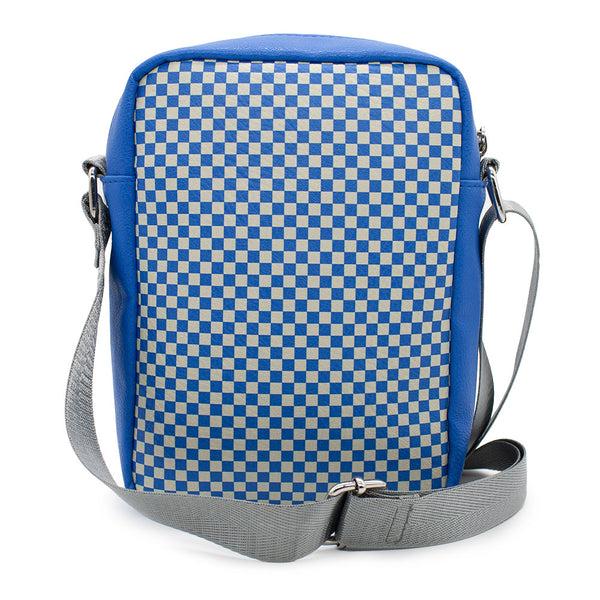 Buckle-Down Women's Crossbody Wallet - Harry Potter RAVENCLAW Eagle Icon Checker Blue Gray