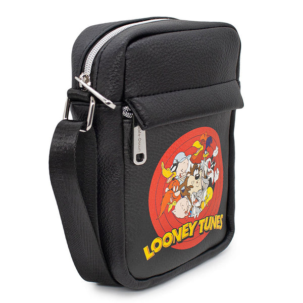 Buckle-Down Women's Crossbody Wallet - LOONEY TUNES 10-Character Bullseye Logo