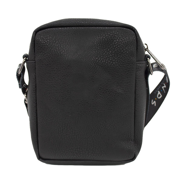 Buckle-Down Women's Crossbody Wallet PU - FRIENDS Logo Black White Multi Color