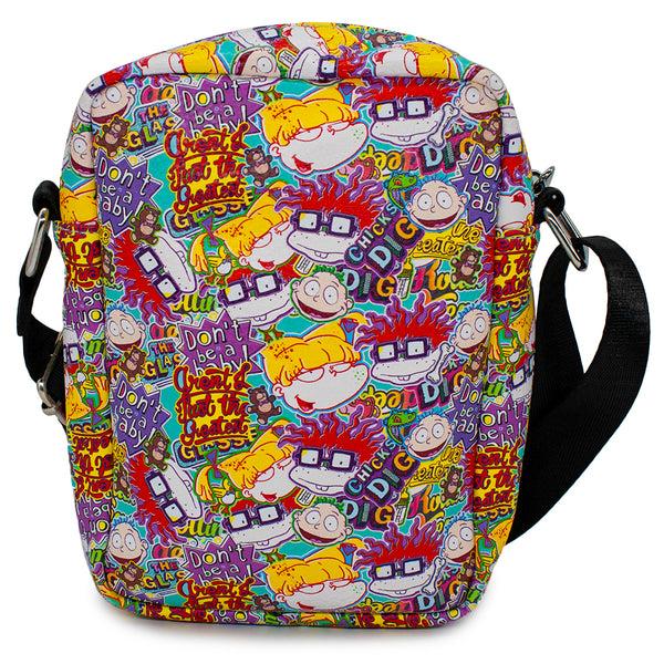 Buckle-Down Women's Crossbody Wallet - Rugrats Character Faces And Quotes Collage