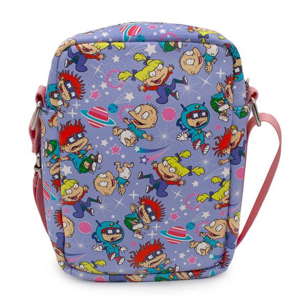Buckle-Down Women's Crossbody Wallet - Rugrats Characters And Icons Collage Lavender