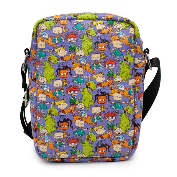 Buckle-Down Women's Crossbody Wallet - Rugrats Characters Stacked Collage Purple