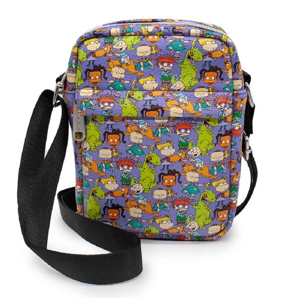 Buckle-Down Women's Crossbody Wallet - Rugrats Characters Stacked Collage Purple